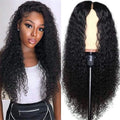 black long wavy lace front wig shown in product image