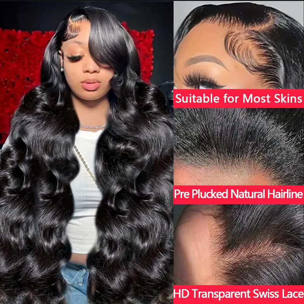13x6 body wave lace front wig with baby hair and glueless fit